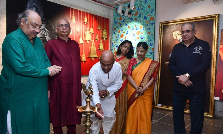 Dr. Raja Radha Reddy presents The Painting Exhibition of Contemporary Golden Krishna
