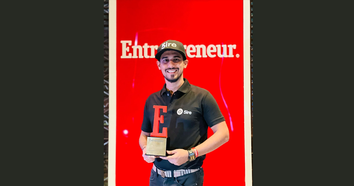 5ire.org awarded the Best Tech Start-up of the Year in the Blockchain domain by Entrepreneur Awards 2022