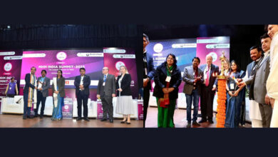 Adesh Gupta honored at the largest MHM summit organized by Gramalaya at NDMC Convention Centre, New Delhi