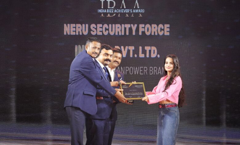 Manu Kumar Singh of NERU SECURITY FORCE INDIA PVT LTD Honored at India Bizz Achievers Awards